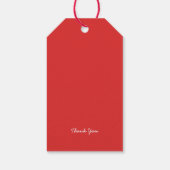 かわいいイチゴのカップケーキの水色 ギフトタグ (裏面)