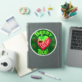 かわいいイチゴのカートゥーン シール (iPadカバー)