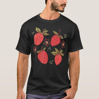 かわいいイチゴのガーデンコテージコアエステ Tシャツ