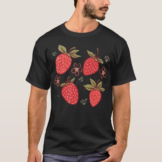かわいいイチゴのガーデンコテージコアエステ Tシャツ (正面)