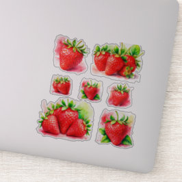 かわいいイチゴのステッカー – 甘くてジューシーな果物 シール