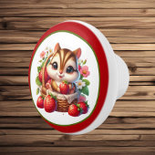 かわいいイチゴのチムンク愛好家 セラミックノブ