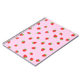 かわいいイチゴのノート ノートブック (左側)