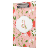 かわいいイチゴのパターンのクリップボード クリップボード (左)