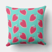 かわいいイチゴのフルーツパターン クッション (裏面)