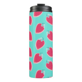かわいいイチゴのフルーツパターン タンブラー