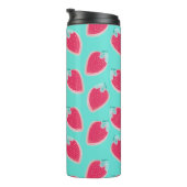 かわいいイチゴのフルーツパターン タンブラー (回転右)