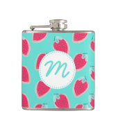 かわいいイチゴのフルーツパターン フラスク (正面)