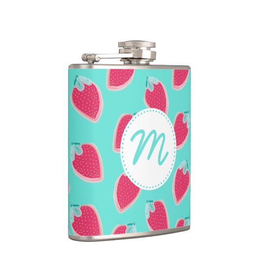 かわいいイチゴのフルーツパターン フラスク (右)