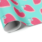 かわいいイチゴのフルーツパターン ラッピングペーパー (ロールコーナー)