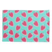 かわいいイチゴのフルーツパターン 枕カバー (裏面-左)