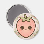 かわいいイチゴのマグネット マグネット (正面/裏面)