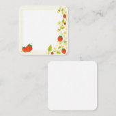 かわいいイチゴのメモカード ノートカード (正面/裏面)