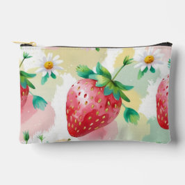 かわいいイチゴのレインボーバースデーパーティー アクセサリーポーチ