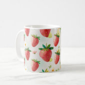 かわいいイチゴのレインボーバースデーパーティー コーヒーマグカップ (正面左)