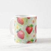 かわいいイチゴのレインボーバースデーパーティー コーヒーマグカップ (正面左)