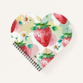 かわいいイチゴのレインボーバースデーパーティー ノートブック (正面)