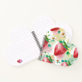 かわいいイチゴのレインボーバースデーパーティー ノートブック