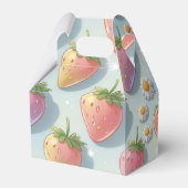 かわいいイチゴのレインボーバースデーパーティー フェイバーボックス (裏面サイド)