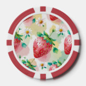 かわいいイチゴのレインボーバースデーパーティー ポーカーチップ (正面)