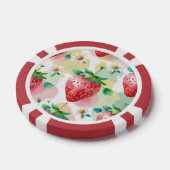 かわいいイチゴのレインボーバースデーパーティー ポーカーチップ (シングル)