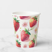 かわいいイチゴのレインボーバースデーパーティー 紙コップ (裏面)