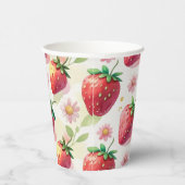 かわいいイチゴのレインボーバースデーパーティー 紙コップ (右)