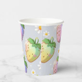 かわいいイチゴのレインボーバースデーパーティー 紙コップ (右)