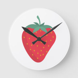 かわいいイチゴの壁時計 ラウンド壁時計