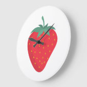 かわいいイチゴの壁時計 ラージ壁時計 (傾斜)