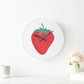 かわいいイチゴの壁時計 ラージ壁時計 (ホーム)