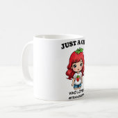 かわいいイチゴの女の子 カワイイ・アート コーヒーマグカップ (正面左)