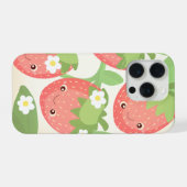 かわいいイチゴの庭園 iPhoneケース (裏面横)