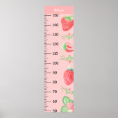 かわいいイチゴの成長チャート ポスター (正面)
