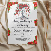 かわいいイチゴの木ベリー甘い赤ちゃんシャワー 招待状