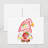 かわいいイチゴの果物の小人 ポストカード (正面/裏面)