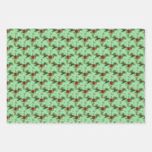 かわいいイチゴの植物デザイン ラッピングペーパーシート (正面)