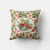 かわいいイチゴの水色 クッション (裏面)