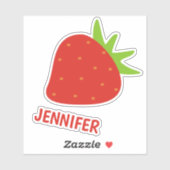 かわいいイチゴの漫画パーソナライズされた- Kids シール (シート)