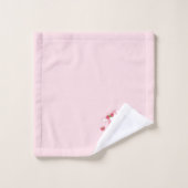 かわいいイチゴの牛と斑点のパターン バスタオルセット (ウォッシュタオル)