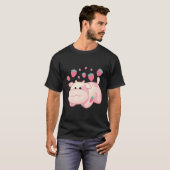 かわいいイチゴの牛の果実 Tシャツ (正面フル)