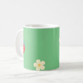 かわいいイチゴの花柄のコーヒーマグ コーヒーマグカップ (正面左)