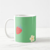 かわいいイチゴの花柄のコーヒーマグ コーヒーマグカップ (左)