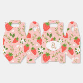 かわいいイチゴの花柄 ギフトボックス フェイバーボックス (見開き)