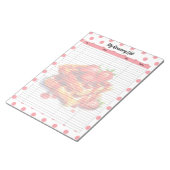 かわいいイチゴの買い物リスト ノートパッド (アングル)