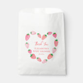 かわいいイチゴの赤ちゃんシャワーありがとう フェイバーバッグ (正面)