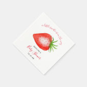 かわいいイチゴの赤ちゃんシャワー スタンダードカクテルナプキン (角)