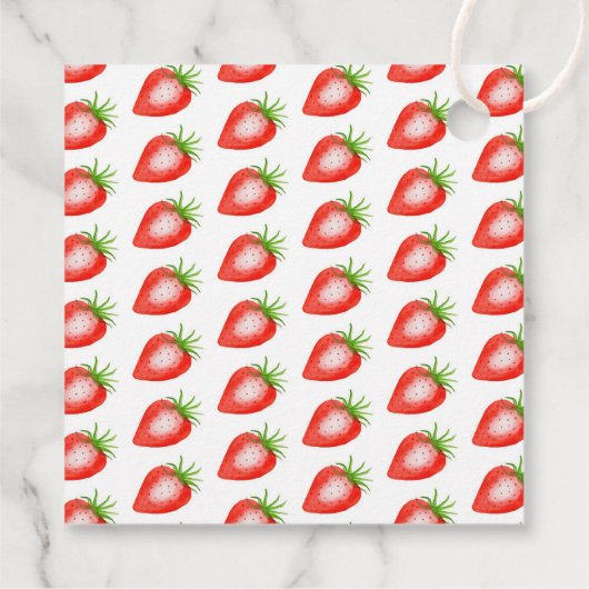 かわいいイチゴの赤ちゃんシャワー フェイバータグ (裏面)