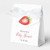 かわいいイチゴの赤ちゃんシャワー フェイバーボックス (正面サイド)