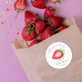 かわいいイチゴの赤ちゃんシャワー ラウンドシール